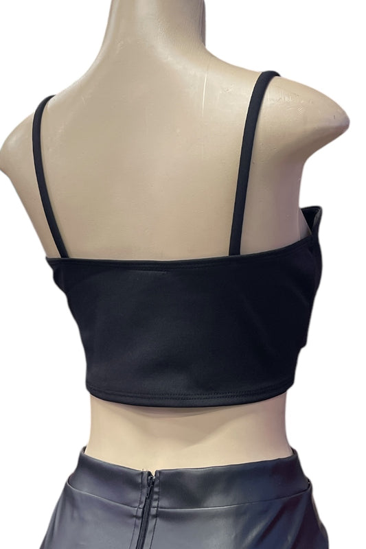 Sweetheart W/ Keyhole Cropped Top