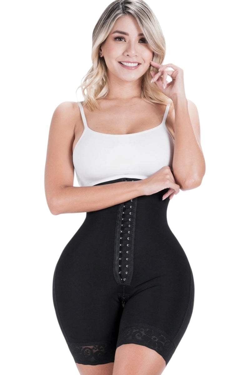 Tummy Control Butt Lifting Shapewear Shorts | Daily Use | Powernet - Black