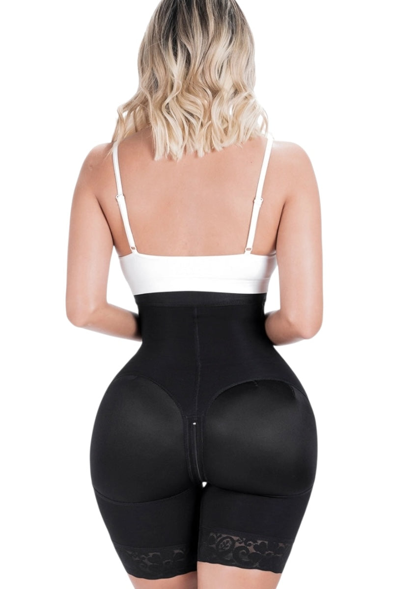Tummy Control Butt Lifting Shapewear Shorts | Daily Use | Powernet  - Black