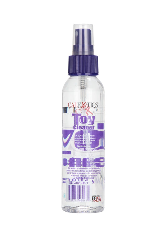 Spray bottle labeled 'Toy Cleaner' on a white background