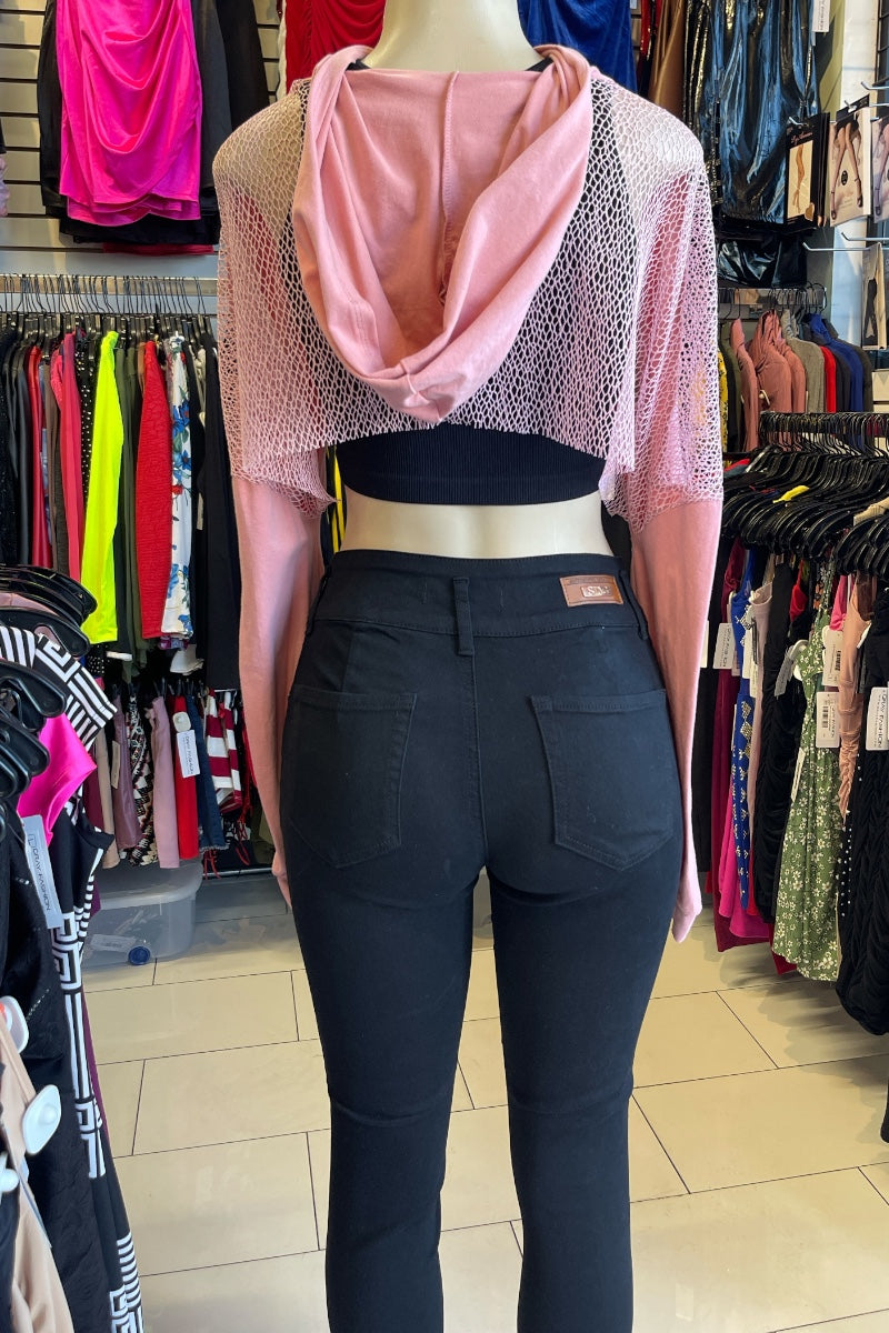 Vintage Oversized Long Sleeve Extreme Crop Top