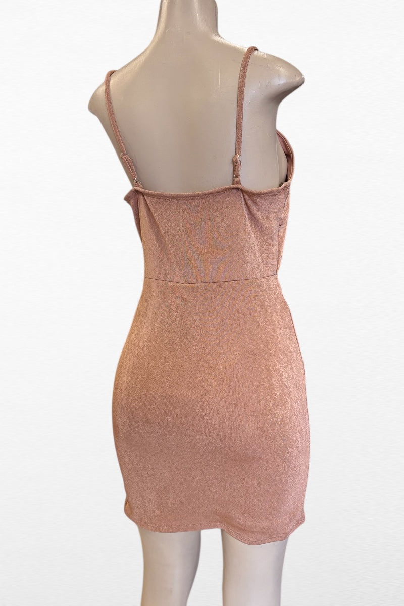 Wrap Drawstring Lined Cami Dress