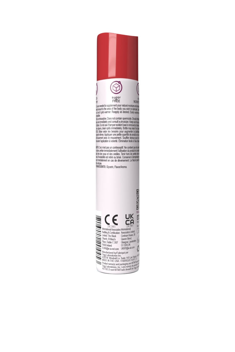 lubricant tube with red top and white label on a white background