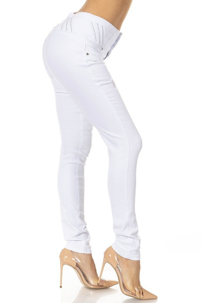 No Back Pockets Bling Push Up Jeans