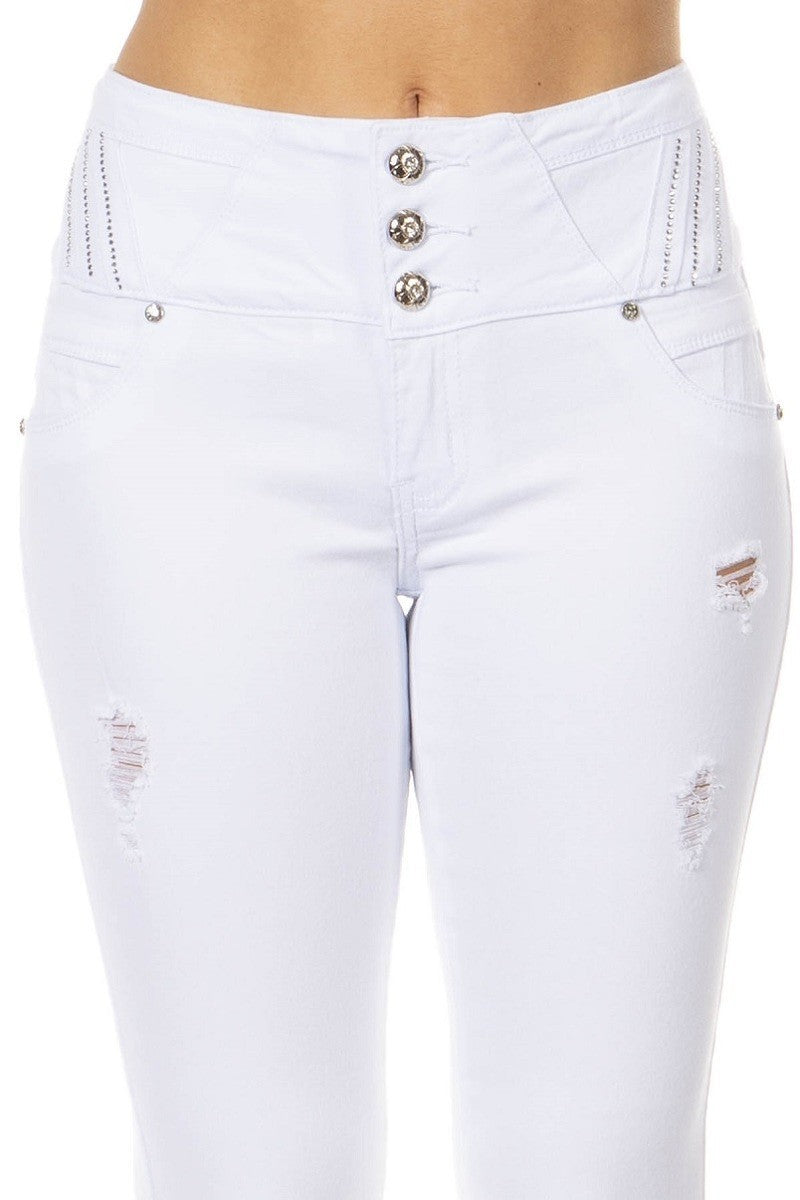 No Back Pockets Bling Push Up Jeans