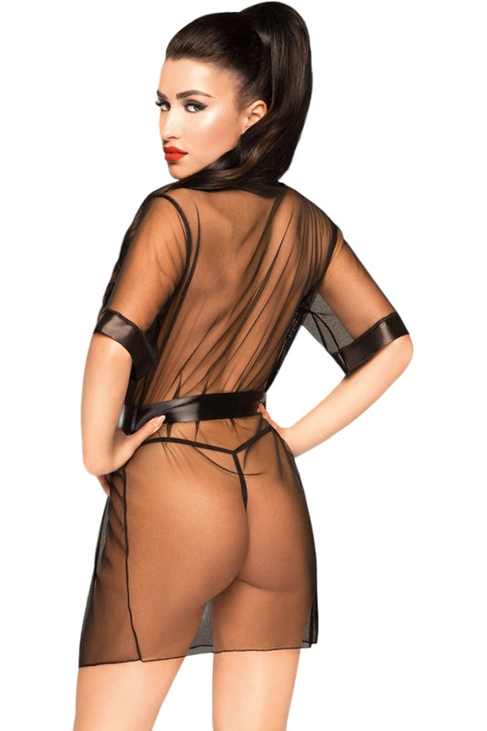 Midnight Mirage Mesh Kimono