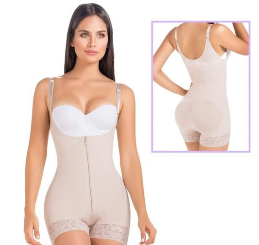 High-Waisted Compression Garment In Powernet With Free Bust