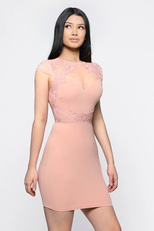 Sweetheart Lace & Crotchet Dress