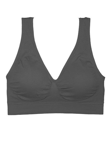 Comfortable Microfiber Fabric Seamless Bra in black