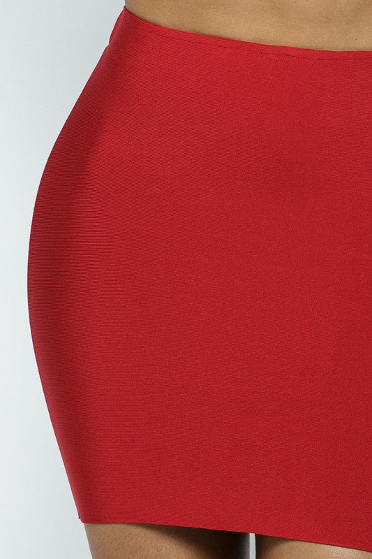 Simply Bandage Skirt - Red