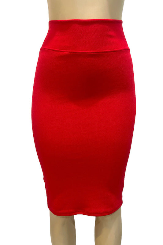 Pencil Skirt - Red