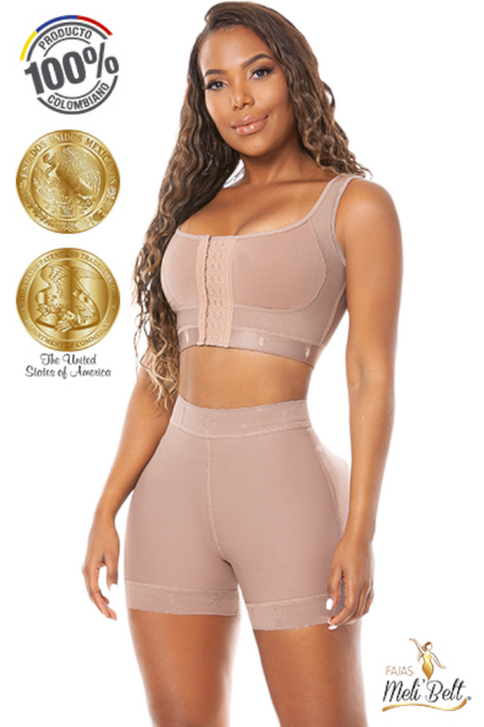 Melibelt Preformed Butt Lifting Shorts W/ Silicon - Cocoa