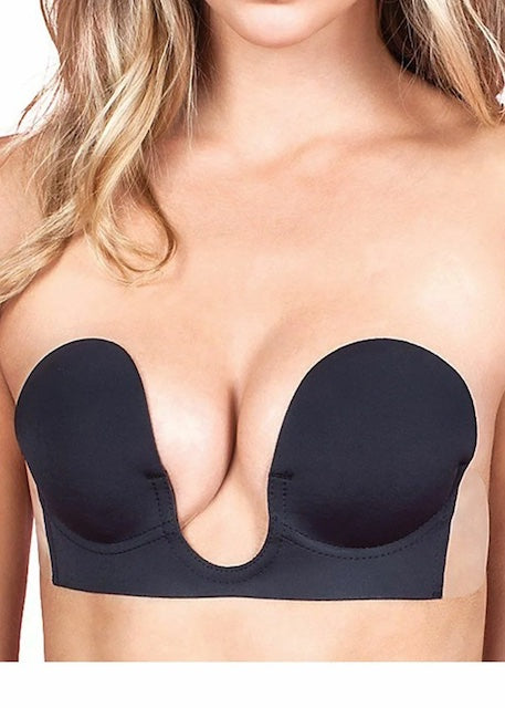 Backless Strapless V-Bra - Black