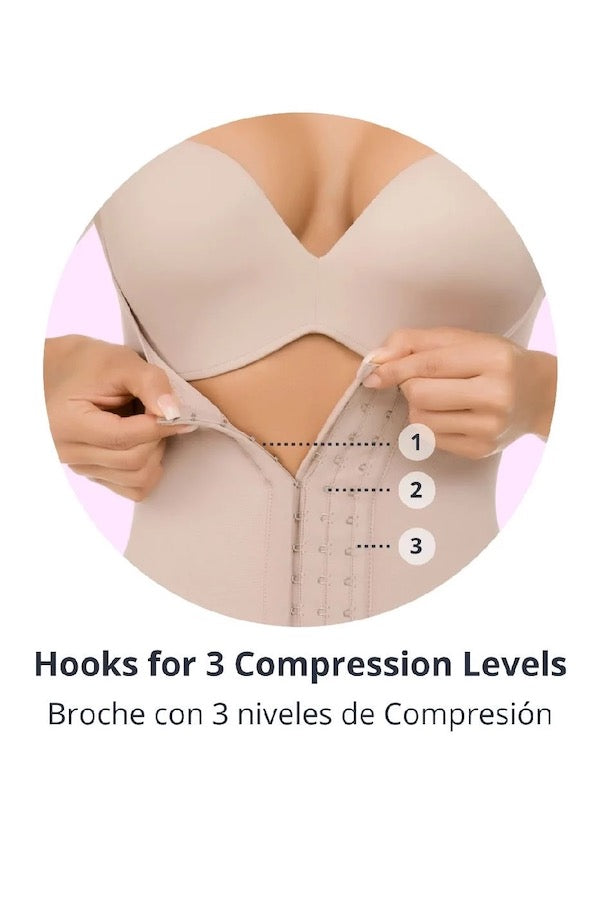 Mid Thigh Body Shaper W/ Wide Padded Straps