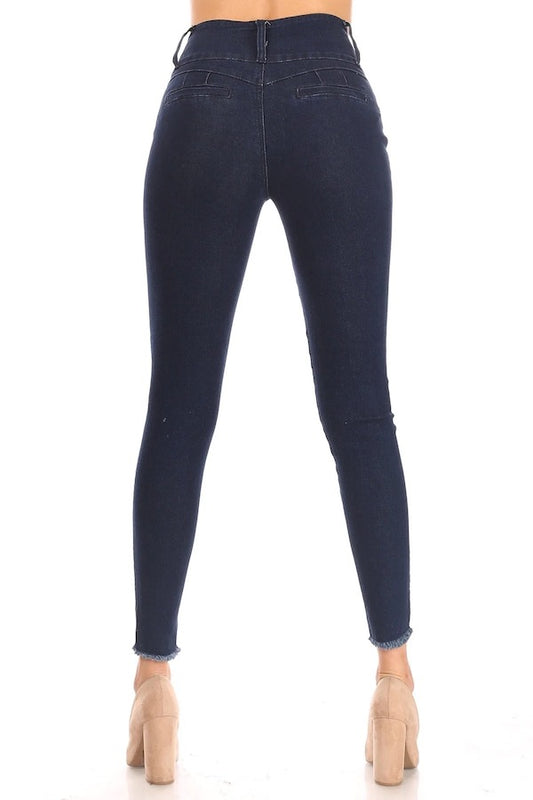 Back of Midnight Blue Distressed Jeans