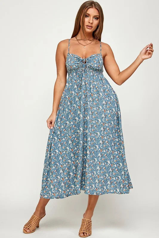 Be Original Floral Cami Maxi Dress - Blue