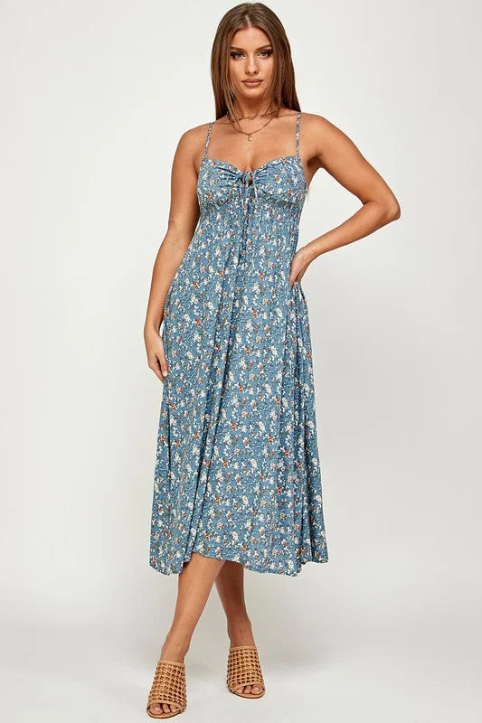 Be Original Floral Cami Maxi Dress - Blue