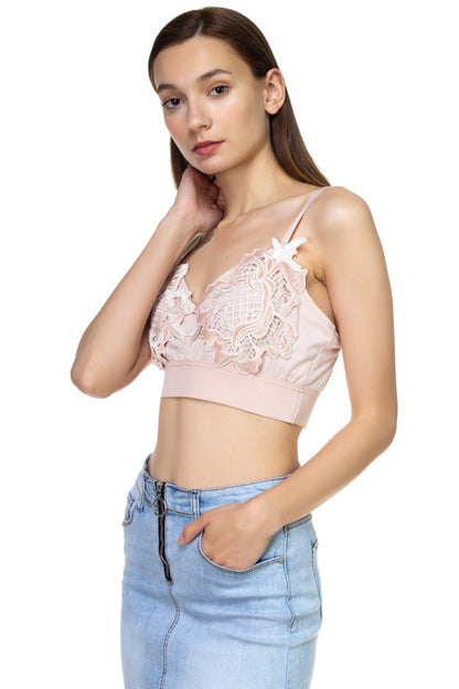 Embroidered Bustier Banded Top