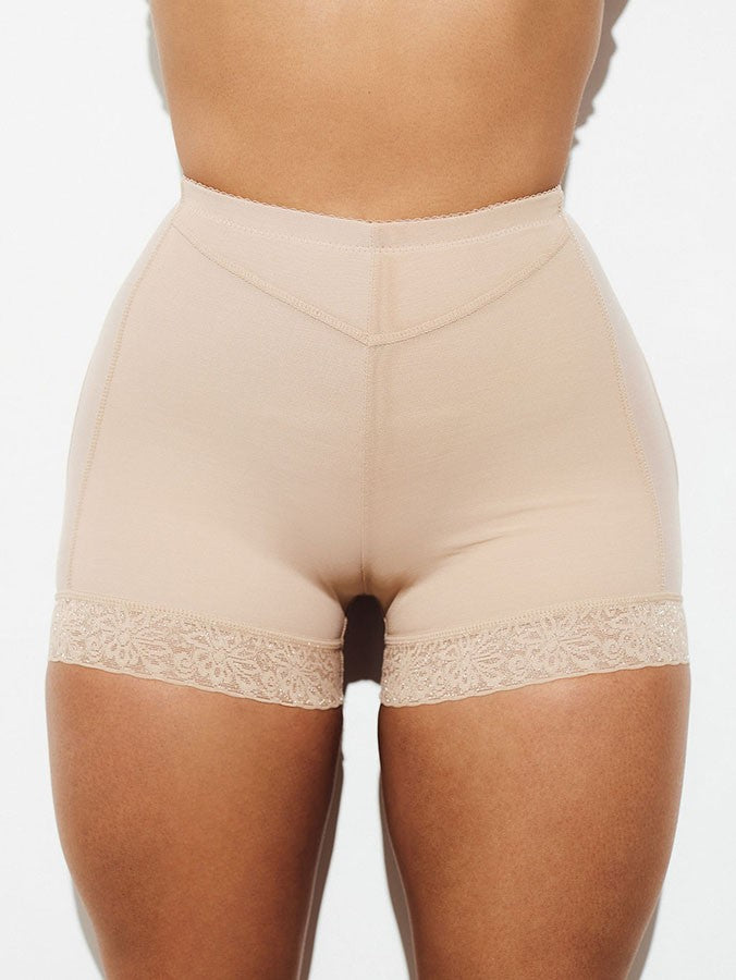 Butt Lifting Seamless Shorts - Beige