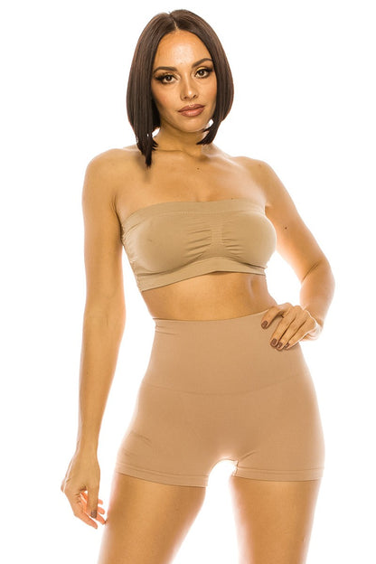 Seamless 2-Layer Tummy Panels Boyshorts