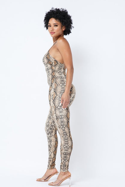 Snake Print Jumpsuit