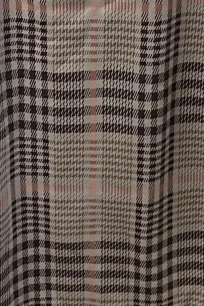 V Neck Plaid Dress