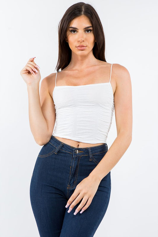 Ruched Detailed Crop Top