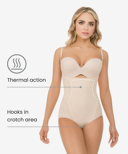 Seamless Thermal Abdomen Focused Thong Body Shaper