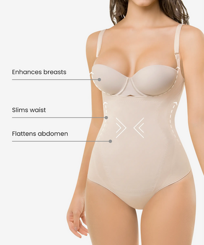 Seamless Thermal Abdomen Focused Thong Body Shaper