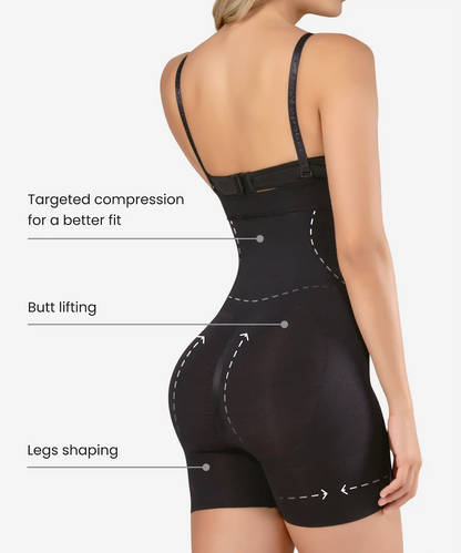 Seamless Strapless Thermal Shorts Body Shaper
