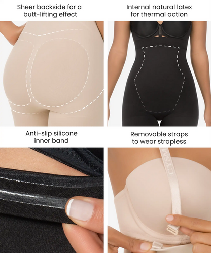 Seamless Strapless Thermal Shorts Body Shaper
