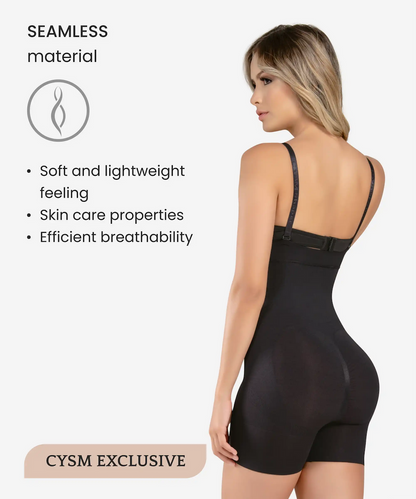 Seamless Strapless Thermal Shorts Body Shaper