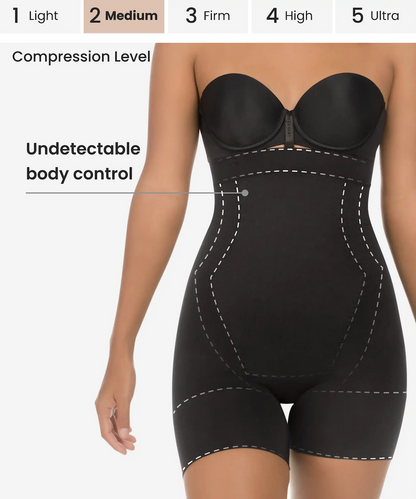Seamless Strapless Thermal Shorts Body Shaper