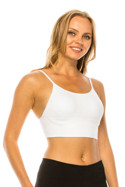 Seamless Ribbed Bralette - White