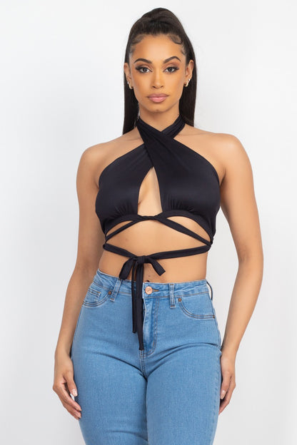 Halter Neck Waist-Tie Top