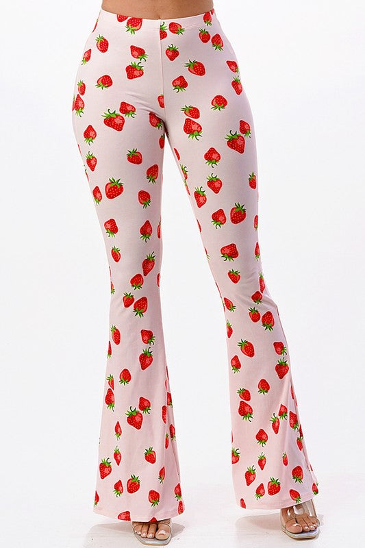 Strawberry Shortcake Flared Pants