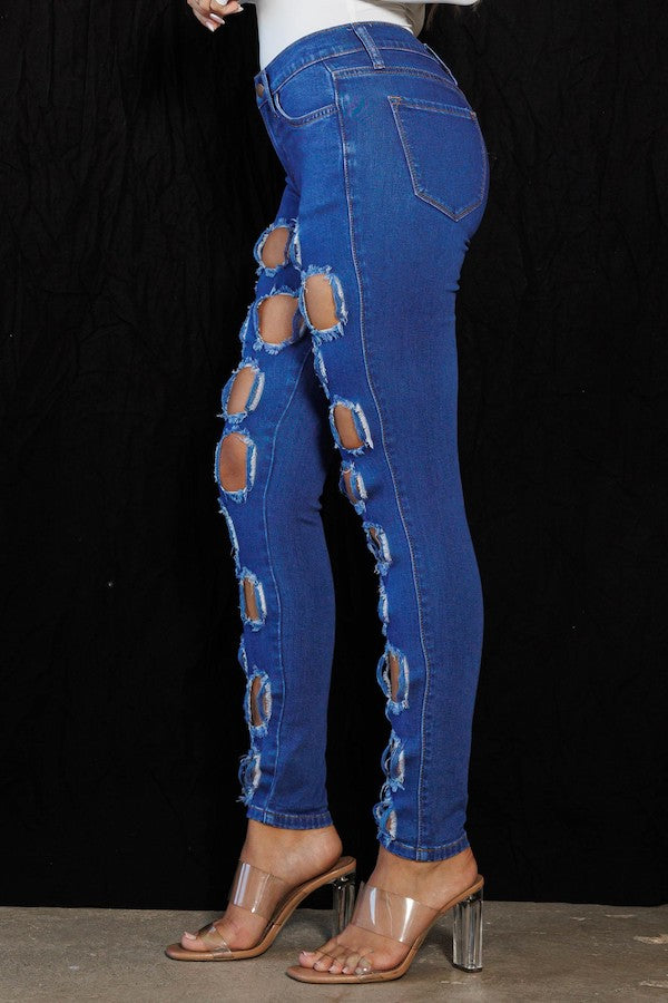 Extra Distressed Skinny Jeans