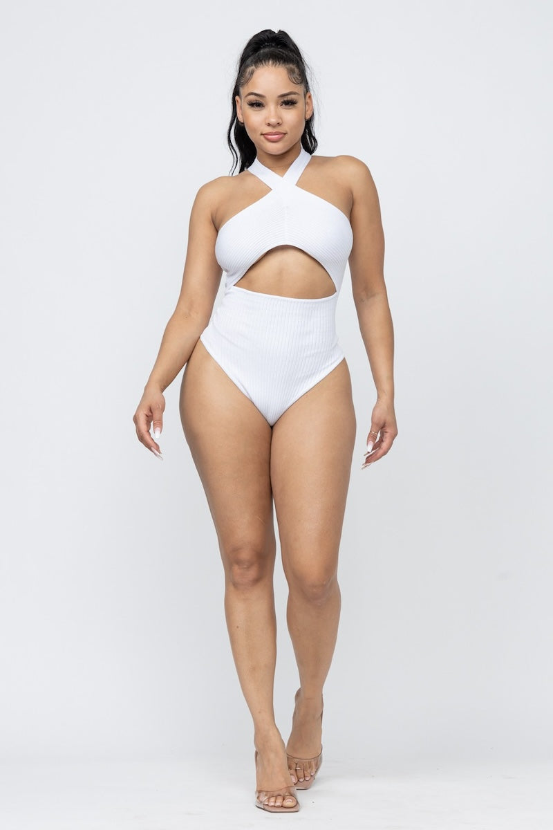 Open Empire Cross Neck Bodysuit