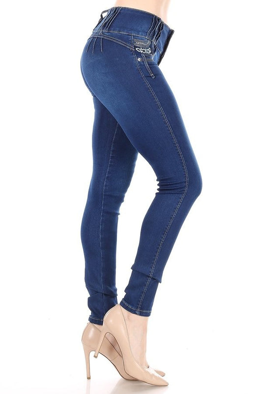 Love Bug Push Up No Pocket Skinny Jeans