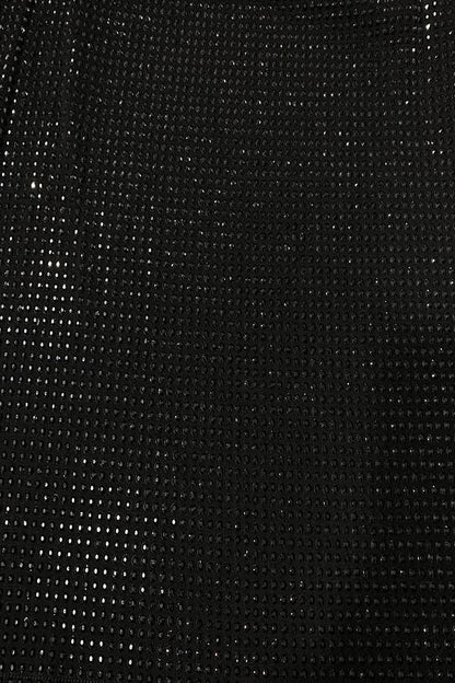 Rhinestone Studded Mini Skirt - Black