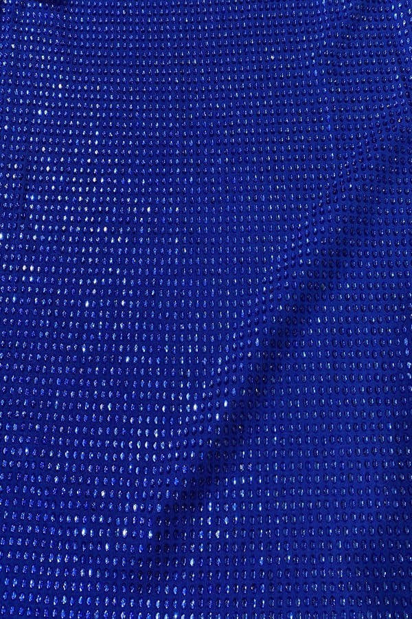 Rhinestone Studded Mini Skirt - Royal Blue