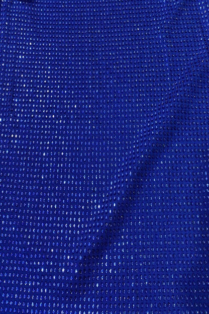 Rhinestone Studded Mini Skirt - Royal Blue