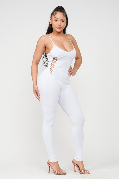 Princessline Cut-Out Laceup Jumpsuit