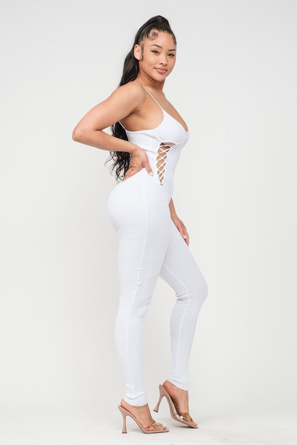 Princessline Cut-Out Laceup Jumpsuit