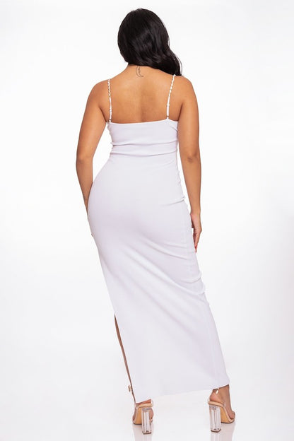Chanel Chain Tank Slit Dress