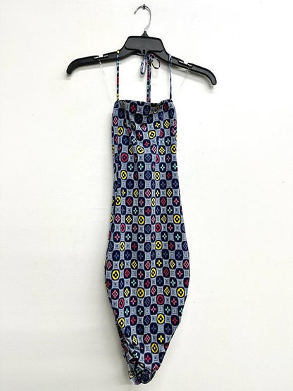 Color Pop Print Halter Dress