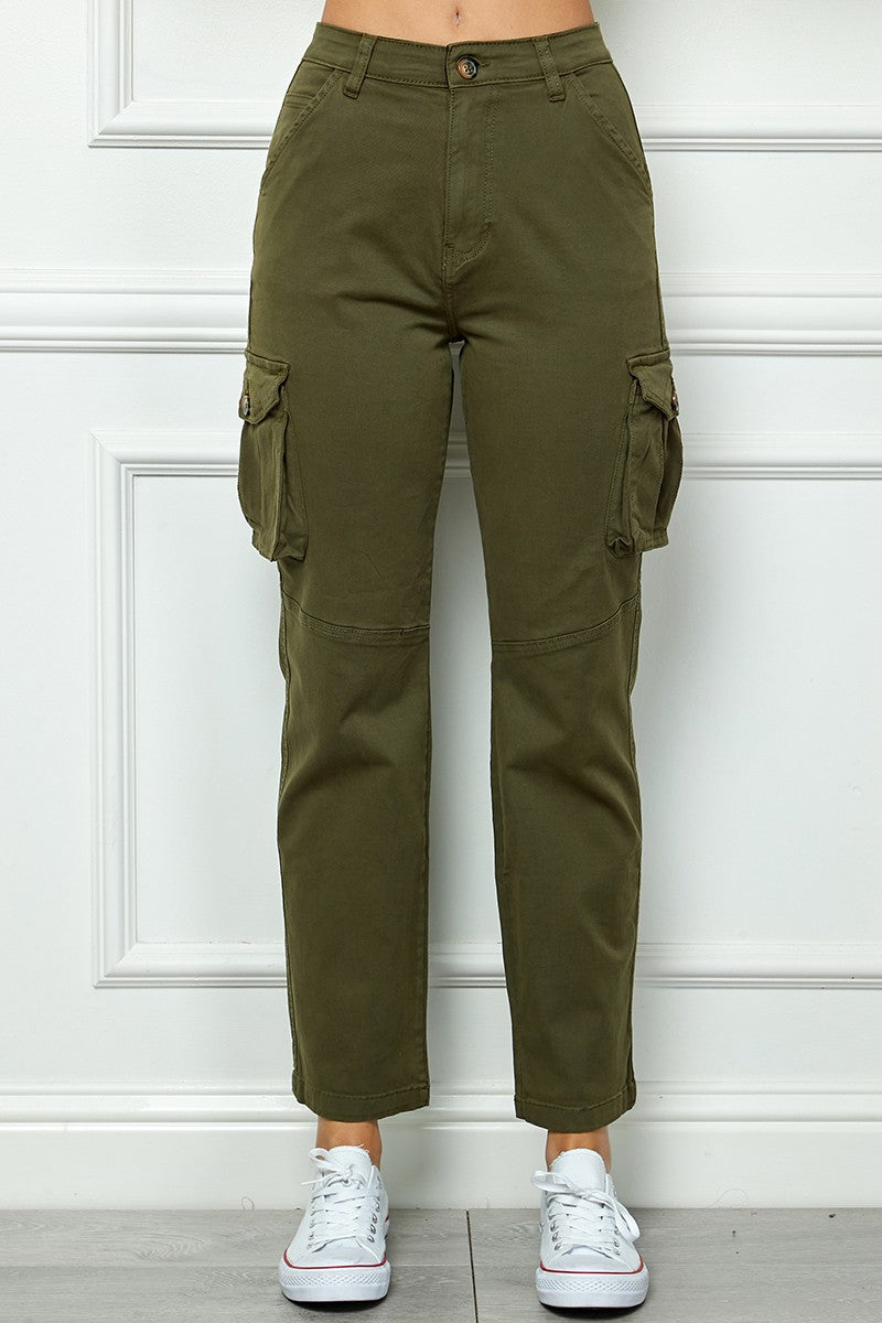 High Rise Super Stretch Cargo Pants