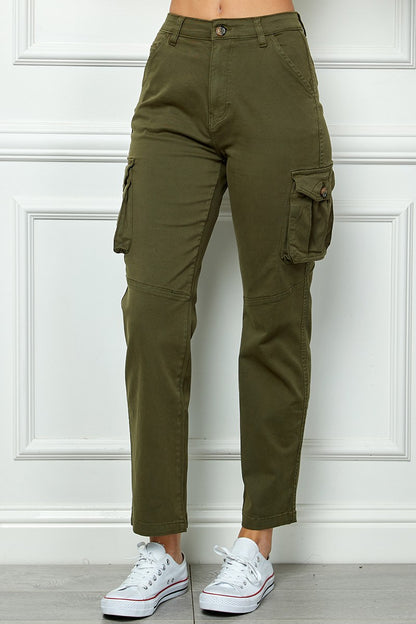 High Rise Super Stretch Cargo Pants