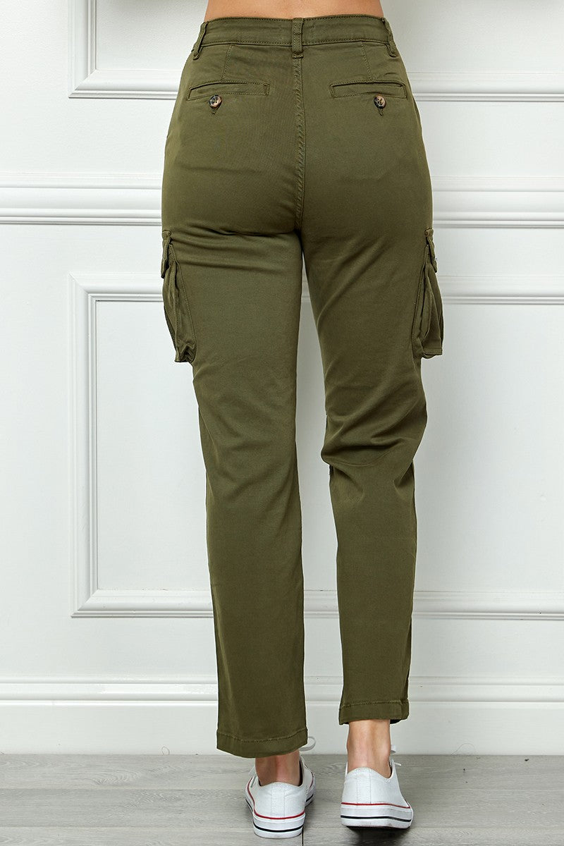 High Rise Super Stretch Cargo Pants