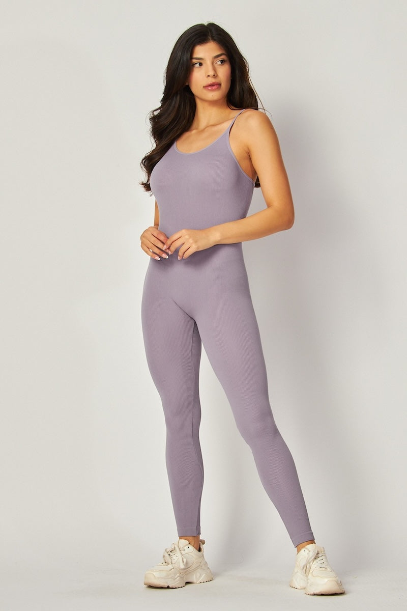 Seamless Rib Bodycon Jumpsuit